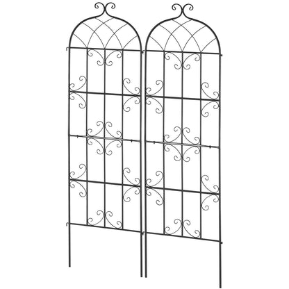 2 Packs Metal Garden Trellis for Climbing Plant Support 71x20 in Rustproof V952-HPJHX2JTH71WKVLCJV0