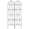 2 Packs Metal Garden Trellis for Climbing Plant Support 87x20 in Rustproof V952-HPJHX2JTH87W13N5YV0