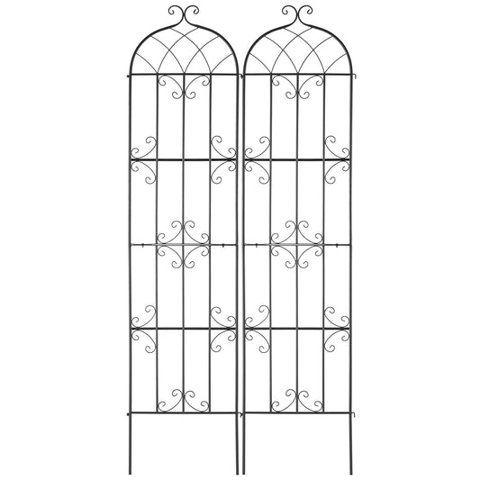 2 Packs Metal Garden Trellis for Climbing Plant Support 87x20 in Rustproof V952-HPJHX2JTH87W13N5YV0