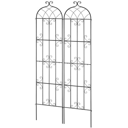 2 Packs Metal Garden Trellis for Climbing Plant Support 87x20 in Rustproof V952-HPJHX2JTH87W13N5YV0