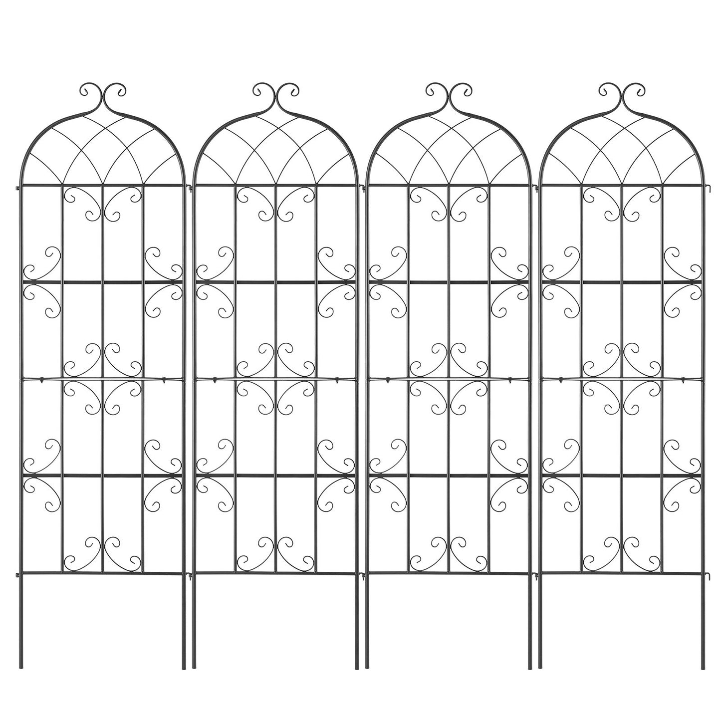 4 Packs Metal Garden Trellis for Climbing Plant Support 71x20 in Rustproof V952-HPJHX4JTH71WYJPT6V0