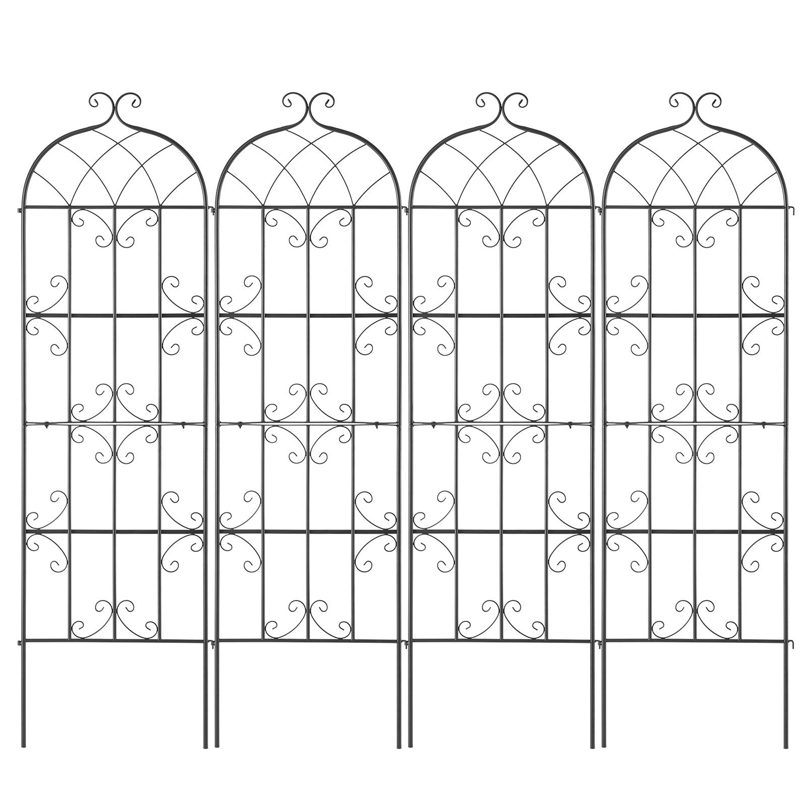 4 Packs Metal Garden Trellis for Climbing Plant Support 71x20 in Rustproof V952-HPJHX4JTH71WYJPT6V0
