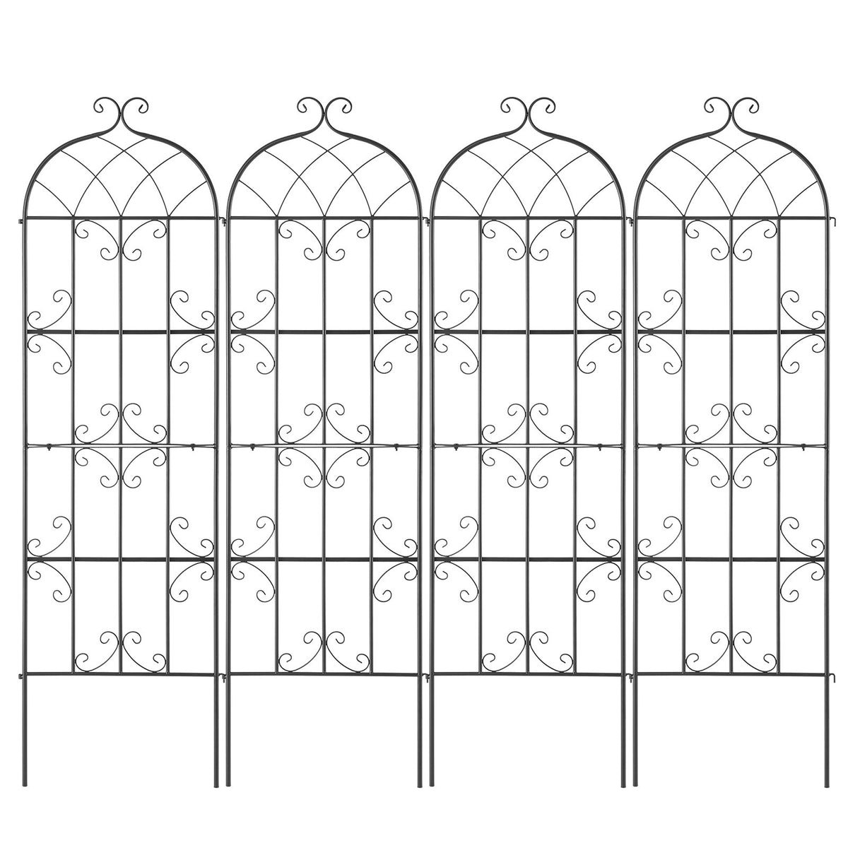 4 Packs Metal Garden Trellis for Climbing Plant Support 71x20 in Rustproof V952-HPJHX4JTH71WYJPT6V0