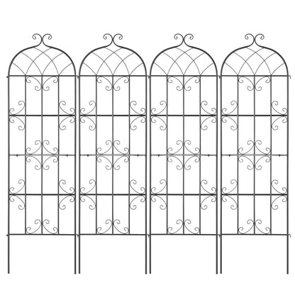 4 Packs Metal Garden Trellis for Climbing Plant Support 71x20 in Rustproof V952-HPJHX4JTH71WYJPT6V0