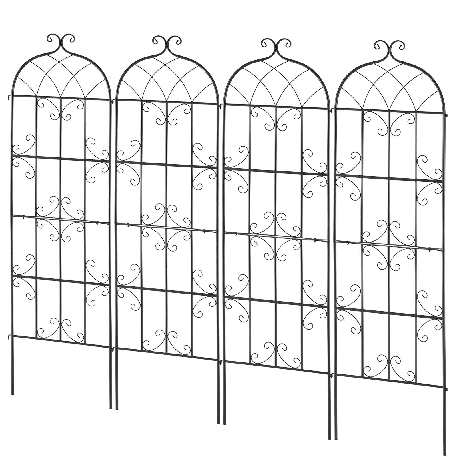 4 Packs Metal Garden Trellis for Climbing Plant Support 71x20 in Rustproof V952-HPJHX4JTH71WYJPT6V0