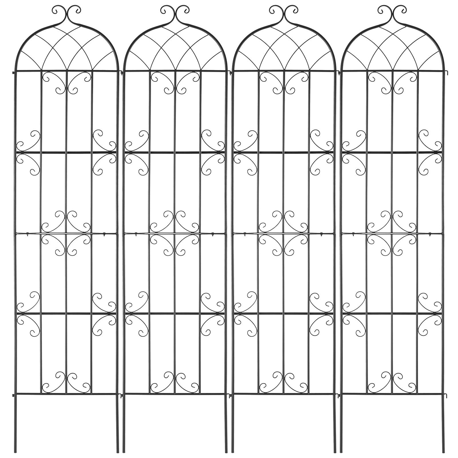 Garden Trellis for Climbing Plants, 87 x 20 in, 4 Packs Rustproof Metal Garden Flower Trellis, Outdoor V952-HPJHX4JTH87W88ZO1V0