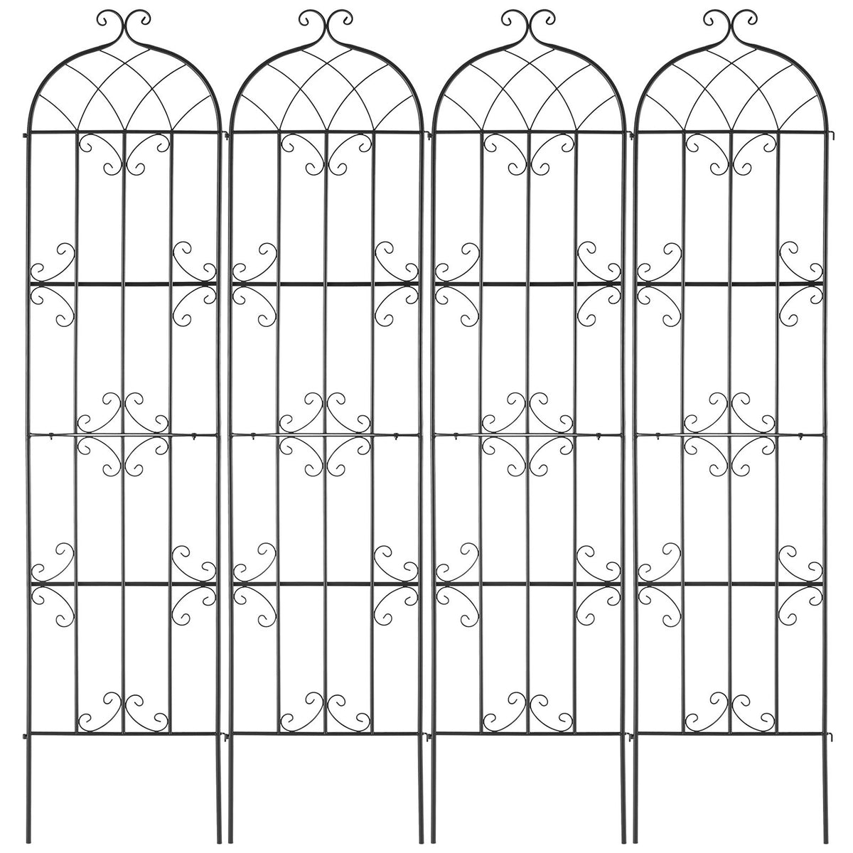 Garden Trellis for Climbing Plants, 87 x 20 in, 4 Packs Rustproof Metal Garden Flower Trellis, Outdoor V952-HPJHX4JTH87W88ZO1V0