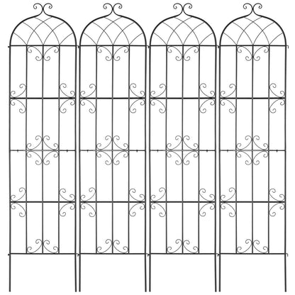 Garden Trellis for Climbing Plants, 87 x 20 in, 4 Packs Rustproof Metal Garden Flower Trellis, Outdoor V952-HPJHX4JTH87W88ZO1V0