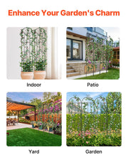 Garden Trellis for Climbing Plants, 87 x 20 in, 4 Packs Rustproof Metal Garden Flower Trellis, Outdoor V952-HPJHX4JTH87W88ZO1V0