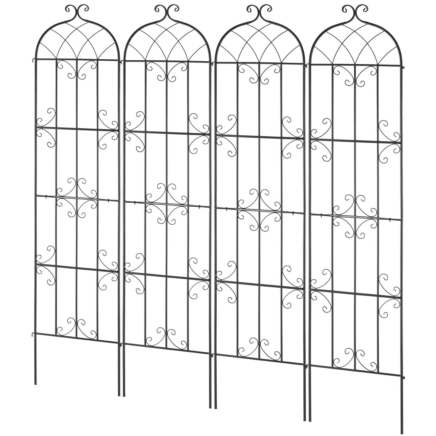 Garden Trellis for Climbing Plants, 87 x 20 in, 4 Packs Rustproof Metal Garden Flower Trellis, Outdoor V952-HPJHX4JTH87W88ZO1V0