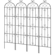 Garden Trellis for Climbing Plants, 87 x 20 in, 4 Packs Rustproof Metal Garden Flower Trellis, Outdoor V952-HPJHX4JTH87W88ZO1V0