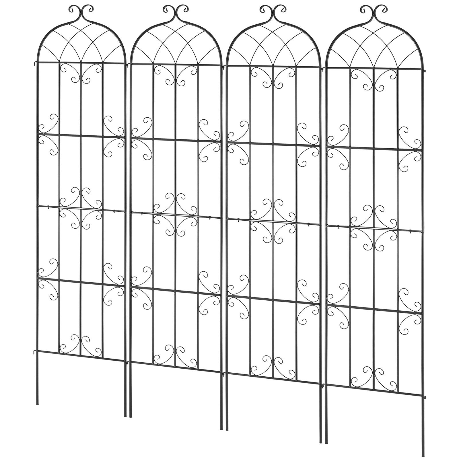 Garden Trellis for Climbing Plants, 87 x 20 in, 4 Packs Rustproof Metal Garden Flower Trellis, Outdoor V952-HPJHX4JTH87W88ZO1V0