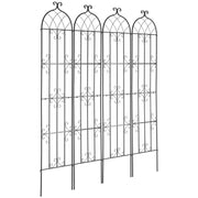 Garden Trellis for Climbing Plants, 87 x 20 in, 4 Packs Rustproof Metal Garden Flower Trellis, Outdoor V952-HPJHX4JTH87W88ZO1V0