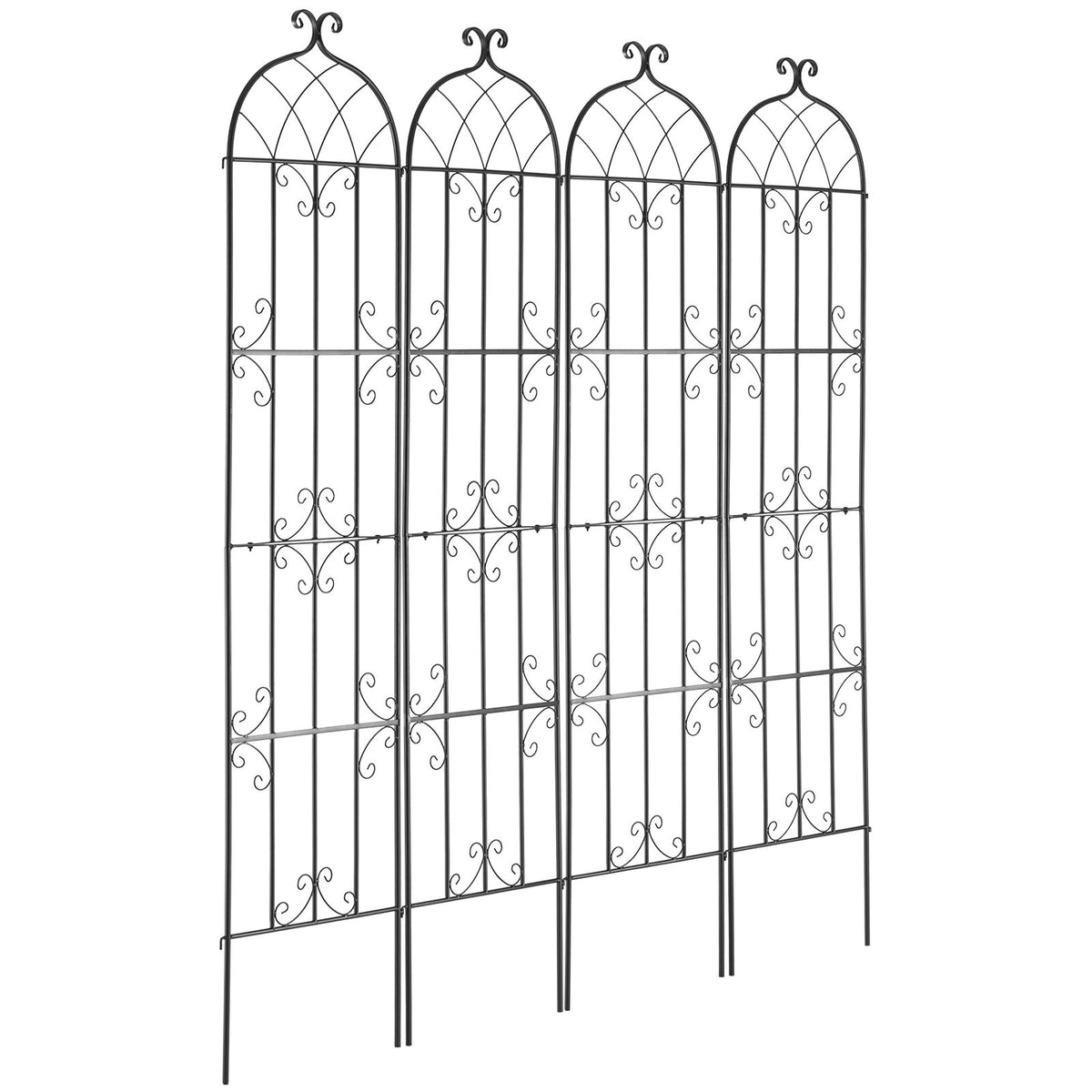 Garden Trellis for Climbing Plants, 87 x 20 in, 4 Packs Rustproof Metal Garden Flower Trellis, Outdoor V952-HPJHX4JTH87W88ZO1V0