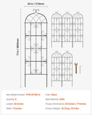 4 Packs Metal Garden Trellis for Climbing Plant Support 71x20 in Rustproof V952-HPJHX6JTH71WWTFZ4V0
