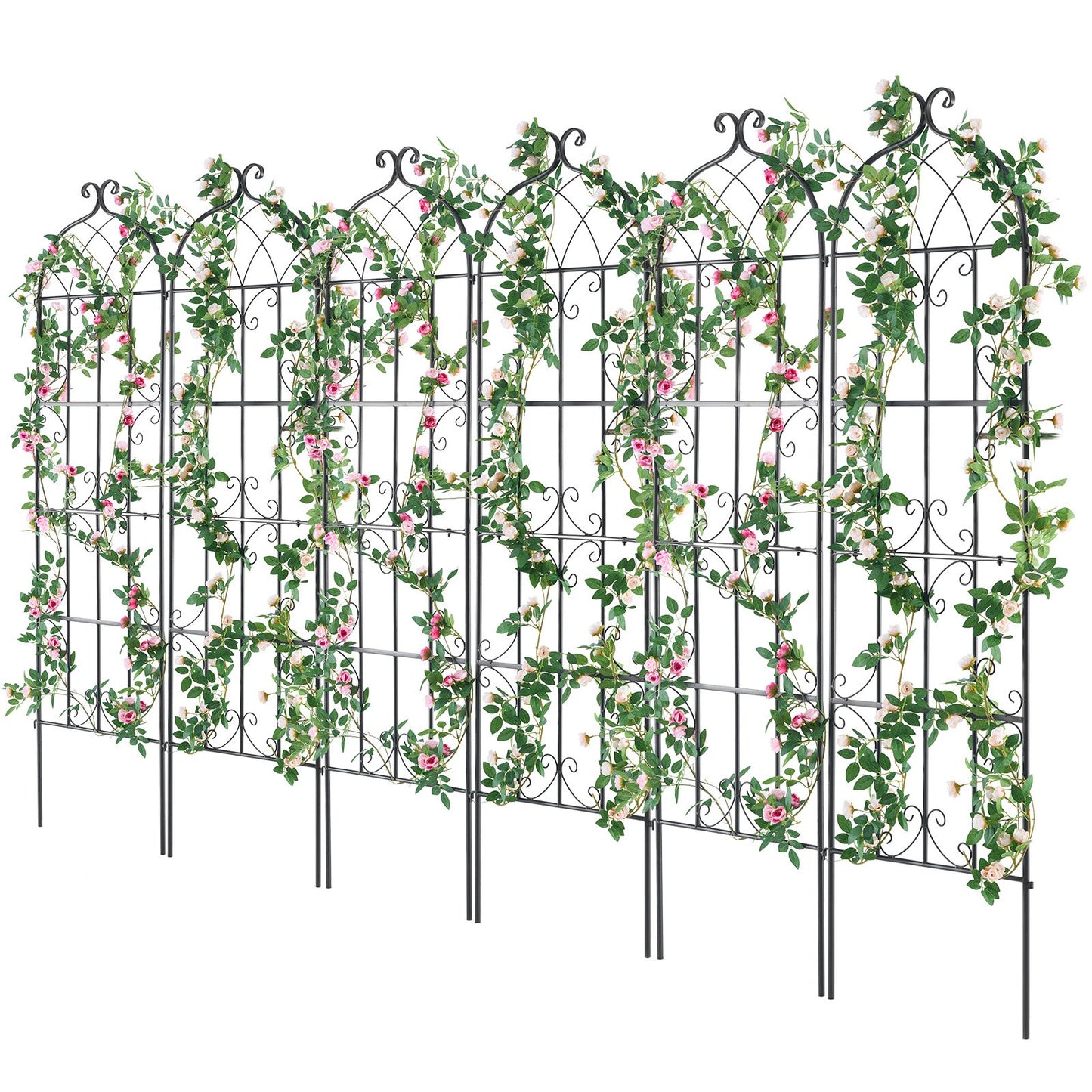 4 Packs Metal Garden Trellis for Climbing Plant Support 71x20 in Rustproof V952-HPJHX6JTH71WWTFZ4V0
