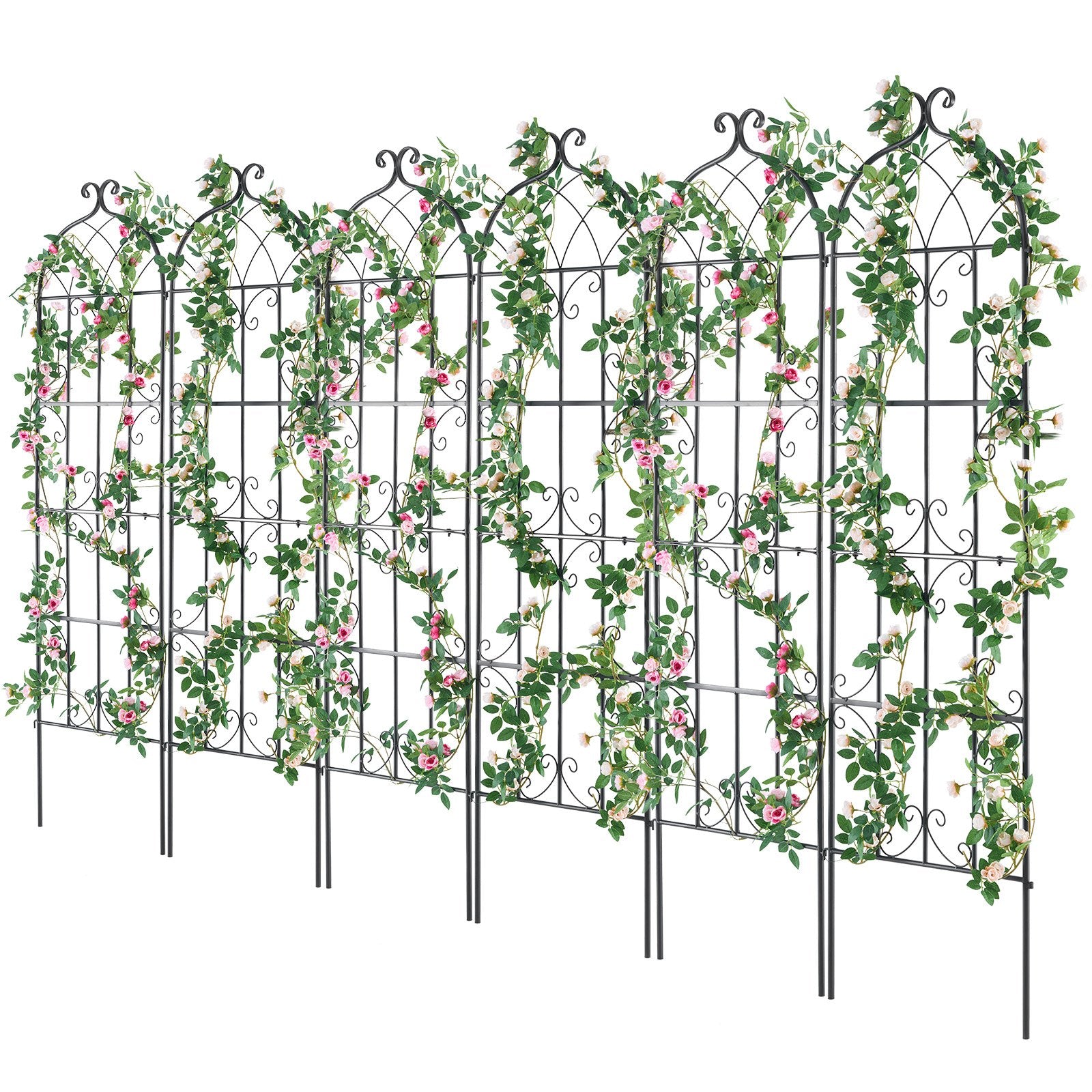 4 Packs Metal Garden Trellis for Climbing Plant Support 71x20 in Rustproof V952-HPJHX6JTH71WWTFZ4V0