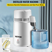 Water Distiller Purifier Pure Water Distiller Filters Water Distillation 4L Internal Stainless Steel with V952-HR-1ZLSJ000000001V3