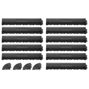 Transition Edge Kit, 11-Piece, Durable Straight Garage Floor Edging, PP Material, Easy Installation, Edge V952-HSDBTBDSK11PZQGZJ001V0