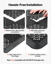 Transition Edge Kit, 11-Piece, Durable Straight Garage Floor Edging, PP Material, Easy Installation, Edge V952-HSDBTBDSK11PZQGZJ001V0