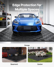 Transition Edge Kit, 11-Piece, Durable Straight Garage Floor Edging, PP Material, Easy Installation, Edge V952-HSDBTBDSK11PZQGZJ001V0