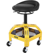 Rolling Garage Stool, 300LBS Capacity, Adjustable Height from 24 in to 28.7 in, Mechanic Seat with 360-degree V952-HSGLJGCKXCDBDZBARV0