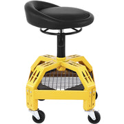 Rolling Garage Stool, 300LBS Capacity, Adjustable Height from 24 in to 28.7 in, Mechanic Seat with 360-degree V952-HSGLJGCKXCDBDZBARV0