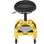 Rolling Garage Stool, 300LBS Capacity, Adjustable Height from 24 in to 28.7 in, Mechanic Seat with 360-degree V952-HSGLJGCKXCDBDZBARV0