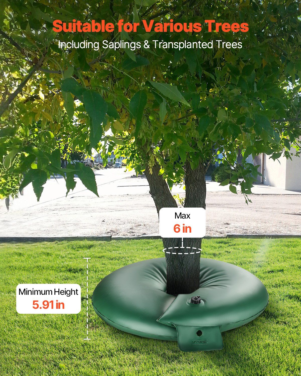 Tree Watering Rings, 4 Pcs 20 Gallons Tree Watering Bags, 6-9 Hours Slow Release, Refillable Planting Water V952-HSJSD20GAL4JCBTVEV0