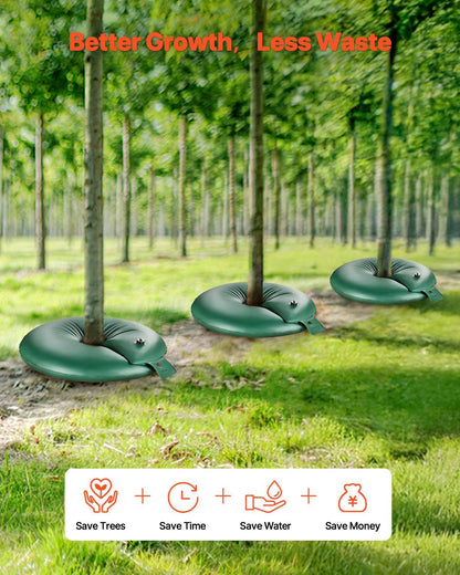 Tree Watering Rings, 4 Pcs 20 Gallons Tree Watering Bags, 6-9 Hours Slow Release, Refillable Planting Water V952-HSJSD20GAL4JCBTVEV0