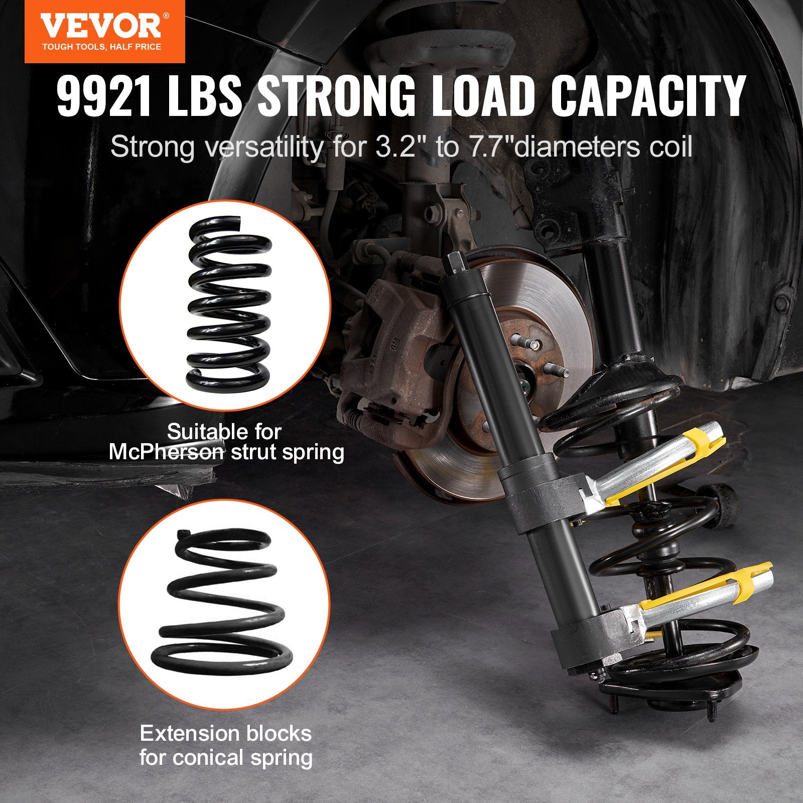 Strut Spring Compressor Set, Macpherson Strut Spring Compressor Kit, Interchangeable Fork Strut Coil V952-HSJZDHCZQTSLGFG8SV0