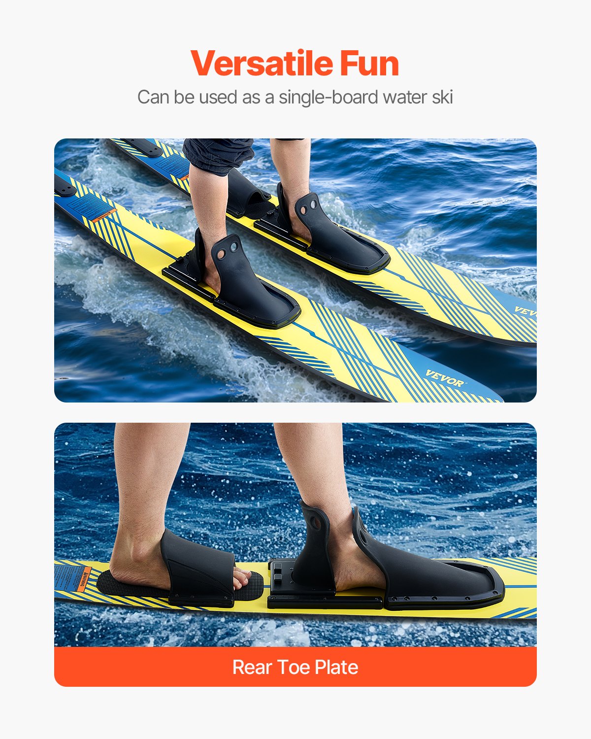 150 cm Water Skis Combo Adults Water Skis with X-7 Adjustable Bindings V952-HSQSJK54INCHM9FM6V0