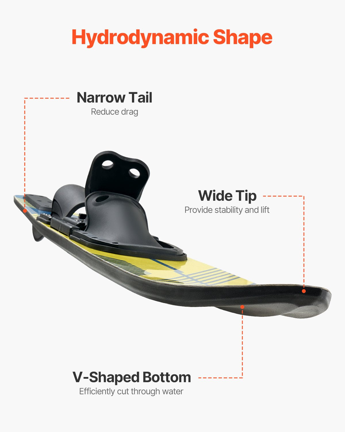 150 cm Water Skis Combo Adults Water Skis with X-7 Adjustable Bindings V952-HSQSJK54INCHM9FM6V0