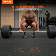 6 PCS 1/2 inch Thick Gym Floor Mats, 24" x 24" EVA Foam & Rubber Top Interlocking Workout Floor Mats with 24 V952-HSXJDDHDHDBDDTIMHV0
