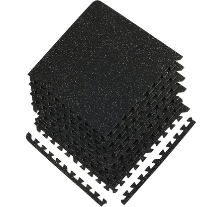 6 PCS 1/2 inch Thick Gym Floor Mats, 24" x 24" EVA Foam & Rubber Top Interlocking Workout Floor Mats with 24 V952-HSXJDDHDHDBDDTIMHV0