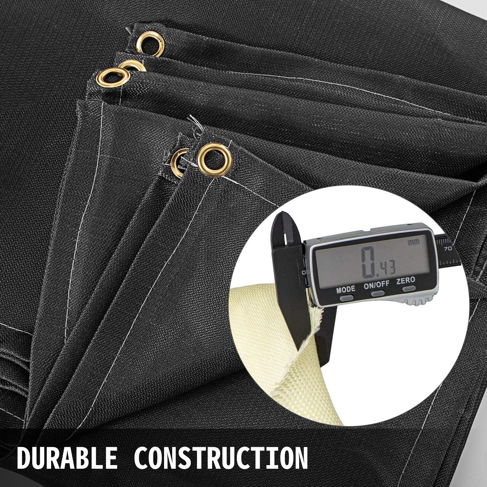 10 x 10 Ft Welding Blanket Black Fiberglass Blanket Portable Fiberglass Fire Retardant Blanket Welding Mat V952-HT10X10HS00000001V0