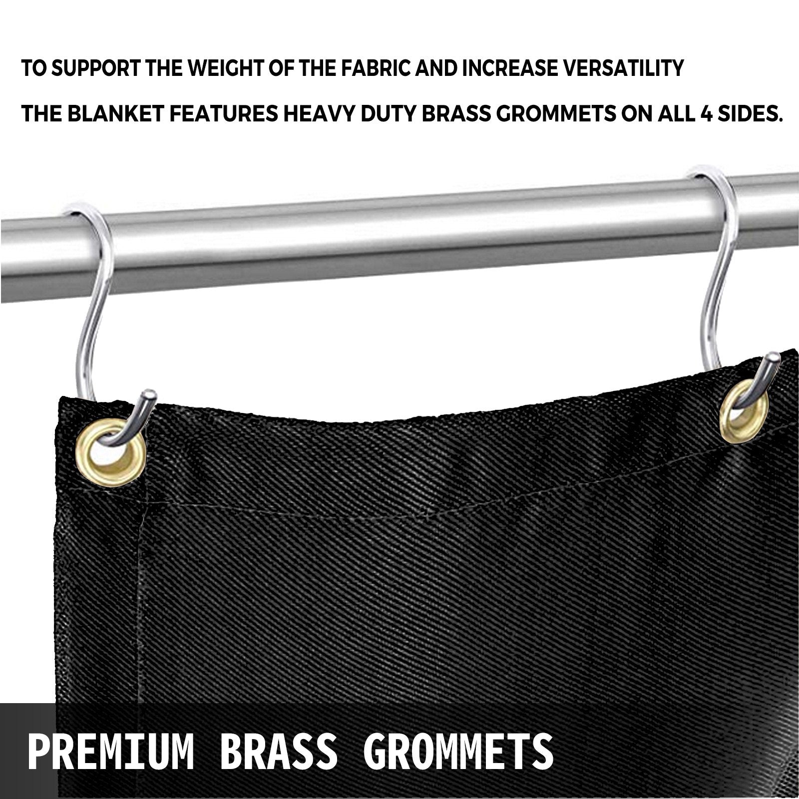 10 x 10 Ft Welding Blanket Black Fiberglass Blanket Portable Fiberglass Fire Retardant Blanket Welding Mat V952-HT10X10HS00000001V0