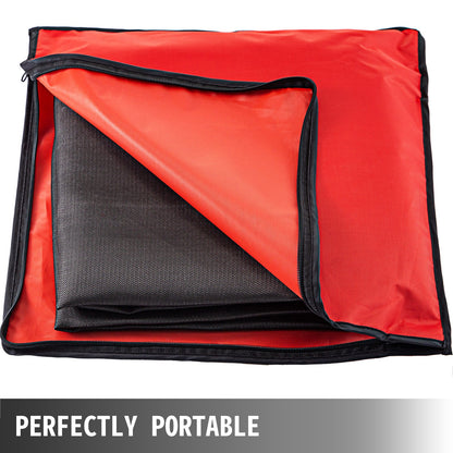 10 x 10 Ft Welding Blanket Black Fiberglass Blanket Portable Fiberglass Fire Retardant Blanket Welding Mat V952-HT10X10HS00000001V0