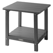 Outdoor Side Table, 450W x 380D x 440H mm, Double Layer HDPE Outside End Table for Easy Maintenance, V952-HWBZHDPEJXZMOR2RE001V0