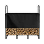 Firewood Rack with Waterproof Cover, 1.22m Outdoor Firewood Holder, 1/4 Cord Storage Metal Log Holder, 400lb V952-HWDCJ4FT20MMXR42A001V0