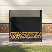 Firewood Rack with Waterproof Cover, 1.22m Outdoor Firewood Holder, 1/4 Cord Storage Metal Log Holder, 400lb V952-HWDCJ4FT20MMXR42A001V0