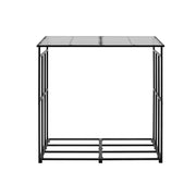 Firewood Rack with Sloped Roof, 143cm Outdoor Firewood Holder, 1/4 Cord Log Storage Shed, 299kg Max Weight V952-HWDCJ4FT20MMZB5Q6001V0