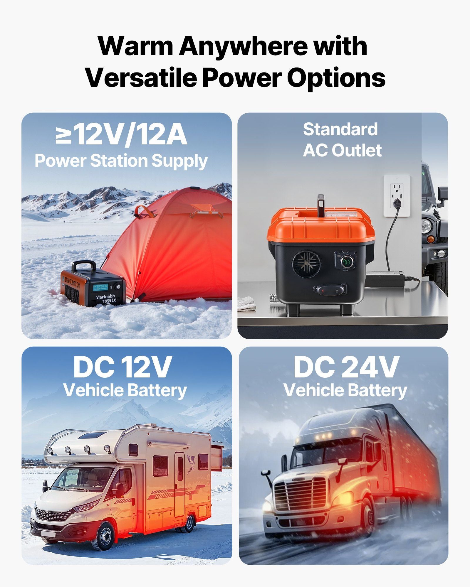 Diesel Heater, 8KW, DC 12V/24V, All in One Portable Diesel Air Heater with Remote Control and LCD Screen, V952-HWKCYJRQ25N19PQL1001V3