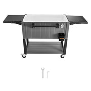 75.7L Rolling Ice Chest, Hold up to 50 Bottles / 110 Cans, Portable Patio Party Bar Drink Cooler Cart with V952-HWLQTCDZJHSHPA24Z001V0