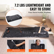 Sauna Blanket for Detoxification, Portable Far Infrared Sauna for Home, Oxford Sauna Bag w/ Arm Holes & V952-HWSNTNJB3171TLJS8V3
