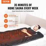 Sauna Blanket for Detoxification, Portable Far Infrared Sauna for Home, Oxford Sauna Bag w/ Arm Holes & V952-HWSNTNJB36764RD8IV3