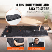 Sauna Blanket for Detoxification, Portable Far Infrared Sauna for Home, Oxford Sauna Bag w/ Arm Holes & V952-HWSNTNJB36764RD8IV3