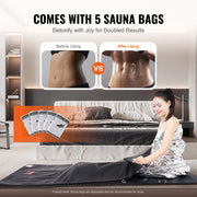 Sauna Blanket for Detoxification, Portable Far Infrared Sauna for Home Relaxation, 1-6 Level Adjustable V952-HWSNTPU7171IISCJYV3