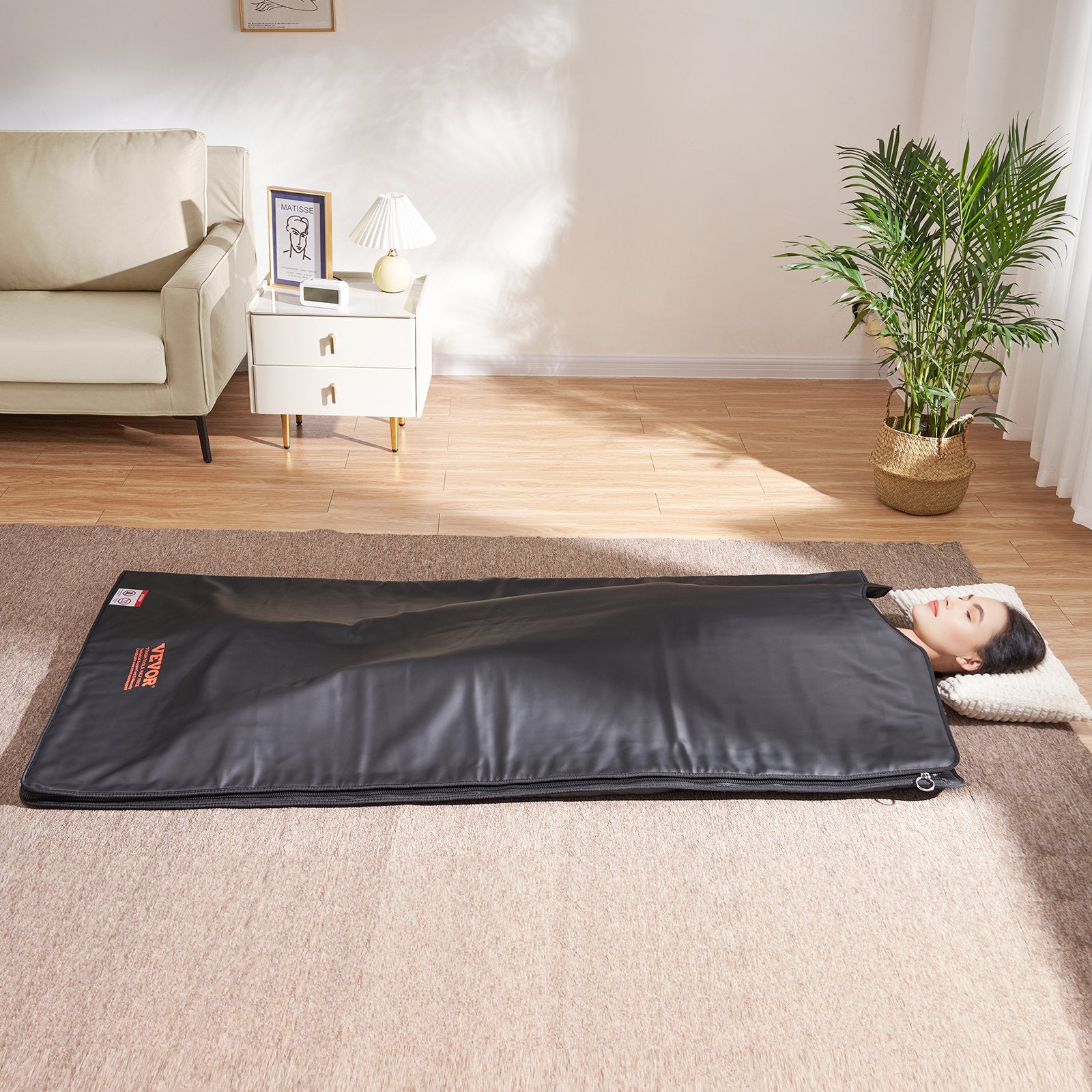 Sauna Blanket for Detoxification, Portable Far Infrared Sauna for Home Relaxation, 1-6 Level Adjustable V952-HWSNTPU7171IISCJYV3