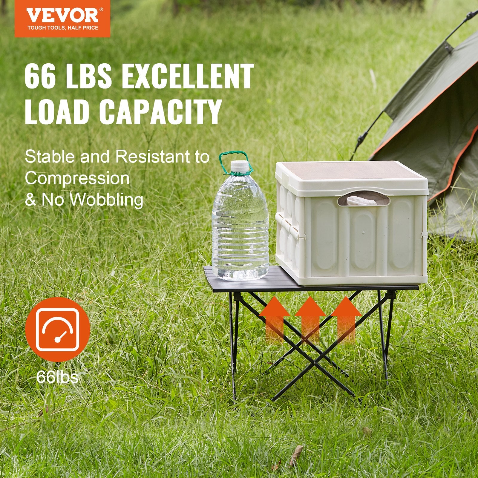 Folding Camping Table, Outdoor Portable Side Tables, Lightweight Fold Up Table, Aluminum Alloy Ultra Compact V952-HWZDBZLB66LBSYSOBV0